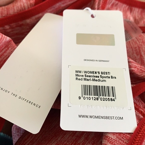 Women’s Best New With Tags Move Seamless Sports Bra Red Marl Size Medium - Picture 5 of 9